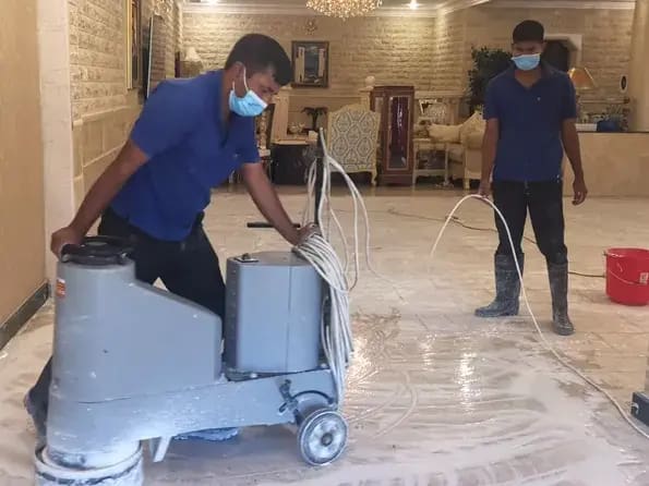 apartment clenaing service Two Professional Cleaning cleaning apartment floor in Kuwait